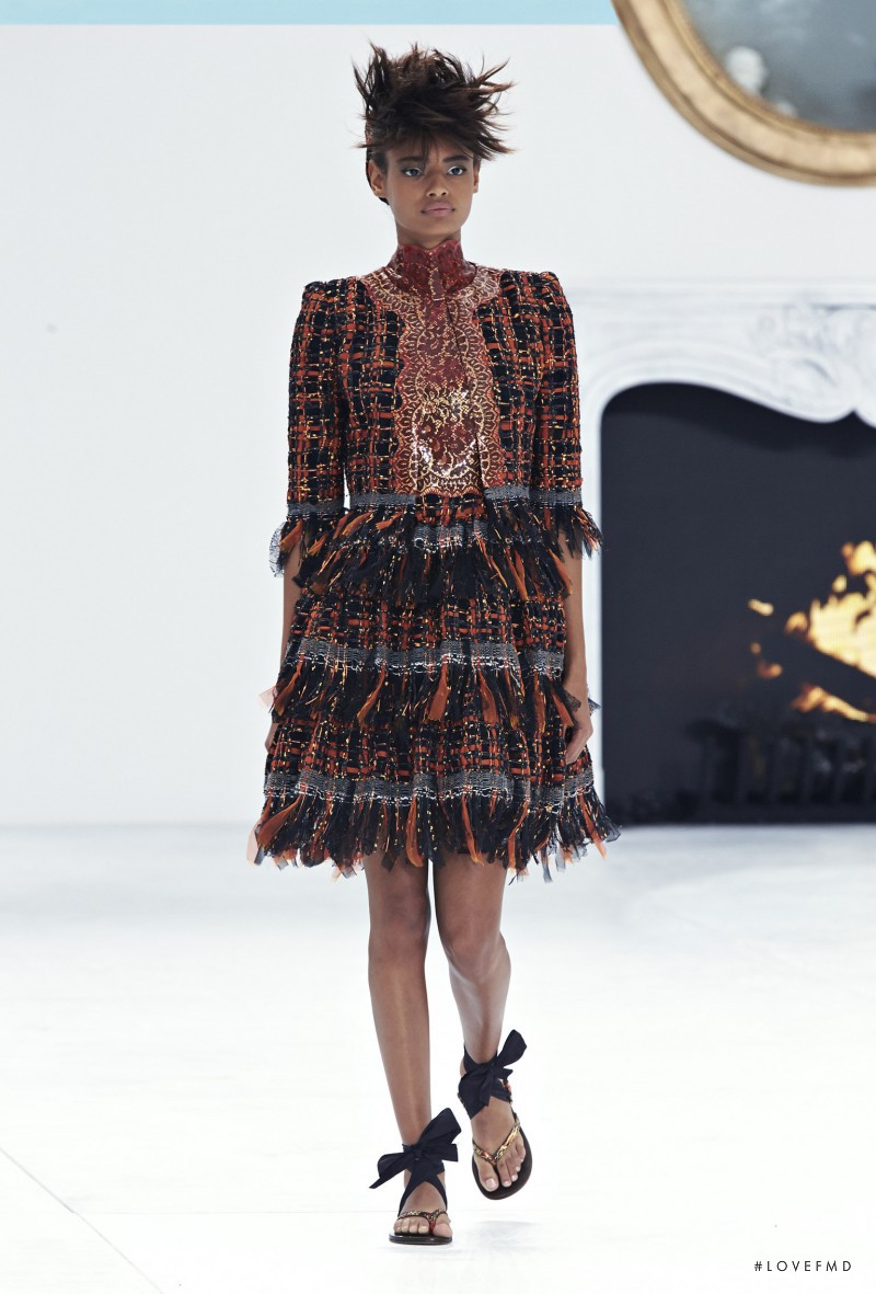Malaika Firth featured in  the Chanel Haute Couture fashion show for Autumn/Winter 2014