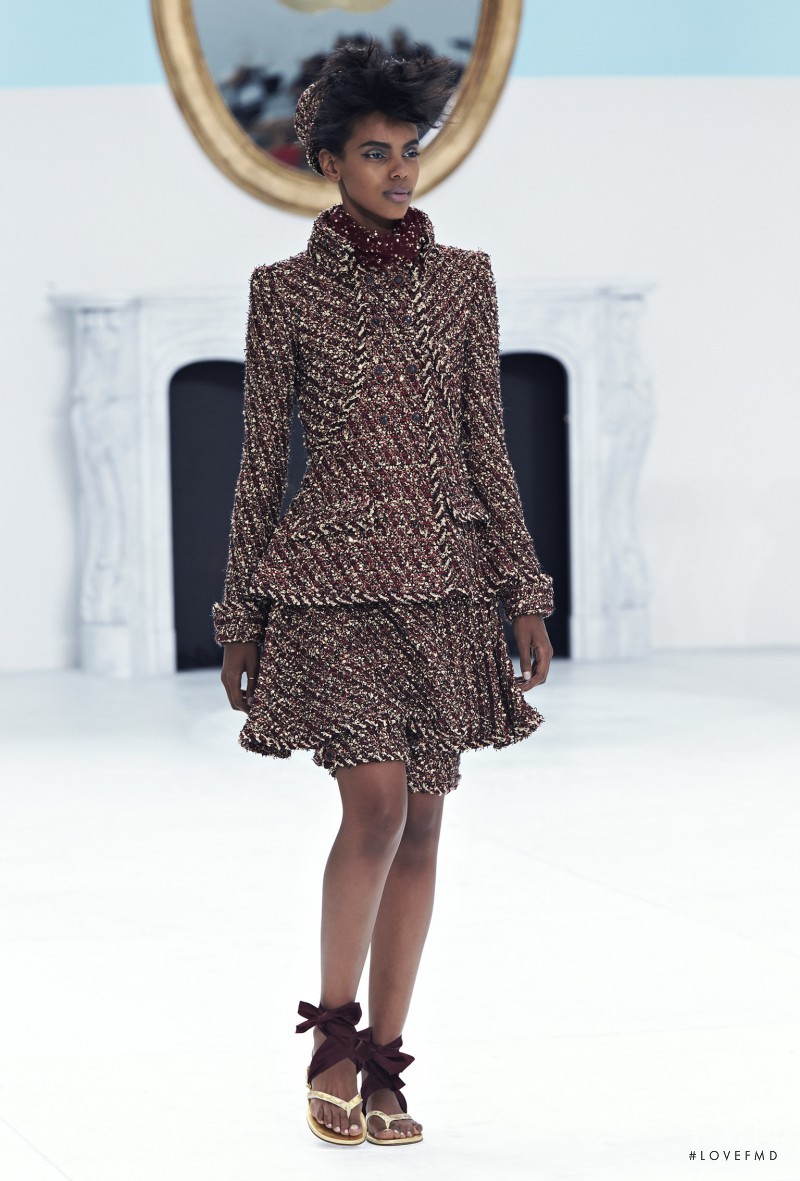 Grace Mahary featured in  the Chanel Haute Couture fashion show for Autumn/Winter 2014