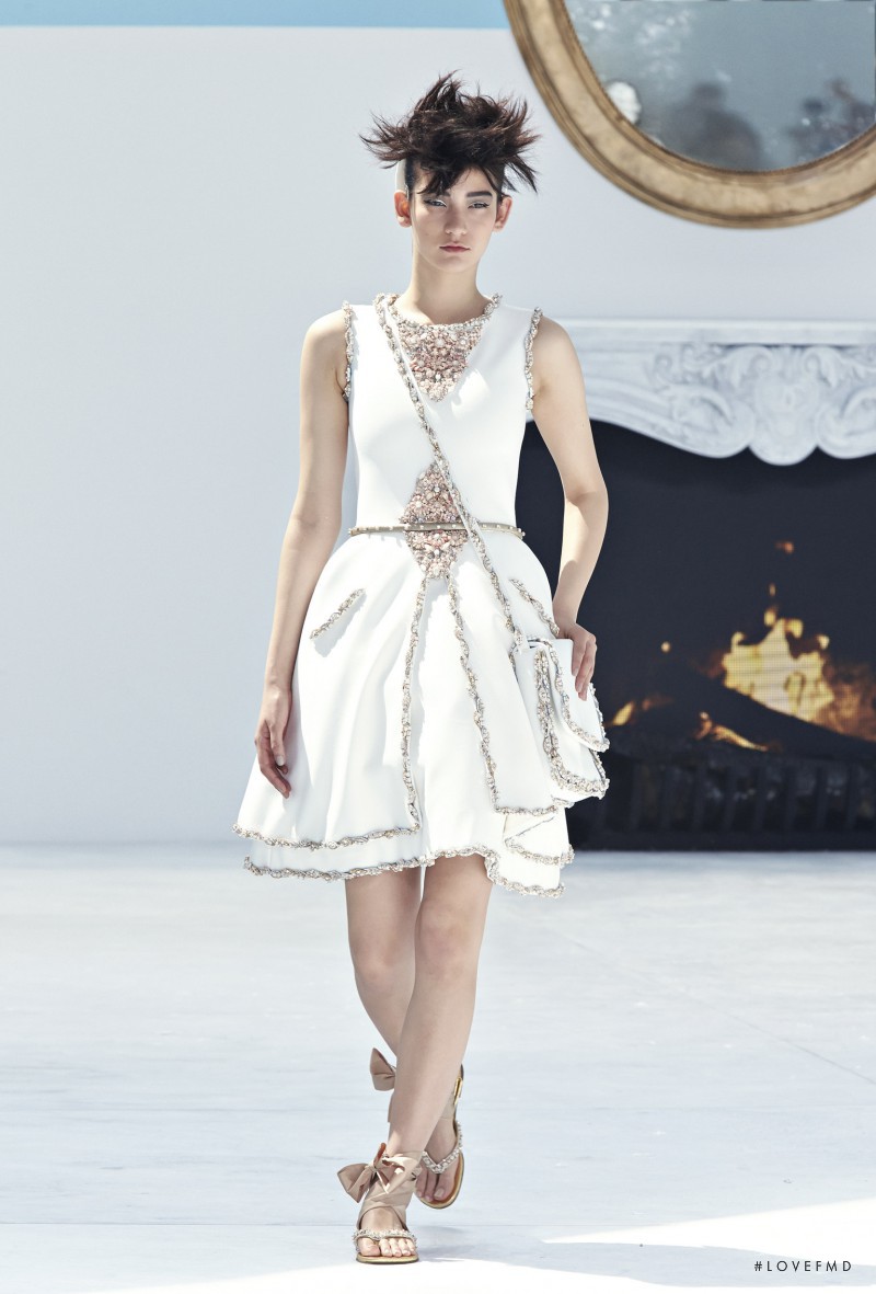 Mona Matsuoka featured in  the Chanel Haute Couture fashion show for Autumn/Winter 2014