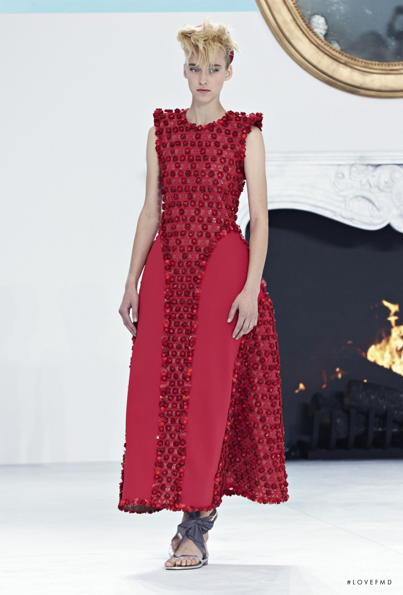 Eva Berzina featured in  the Chanel Haute Couture fashion show for Autumn/Winter 2014