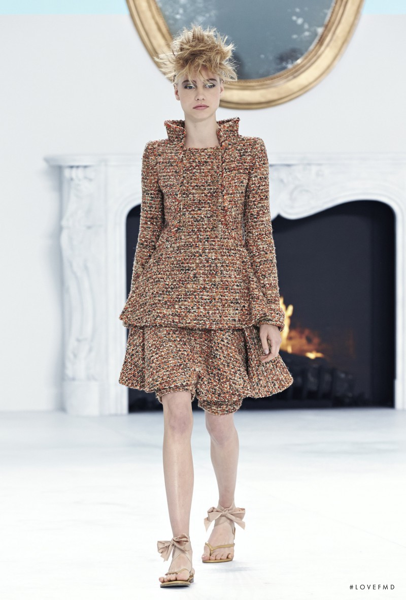 Laura Schellenberg featured in  the Chanel Haute Couture fashion show for Autumn/Winter 2014