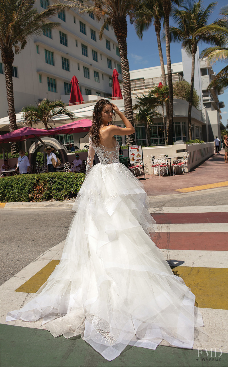 Robin Holzken featured in  the Berta Bridal Miami Collection lookbook for Spring/Summer 2019