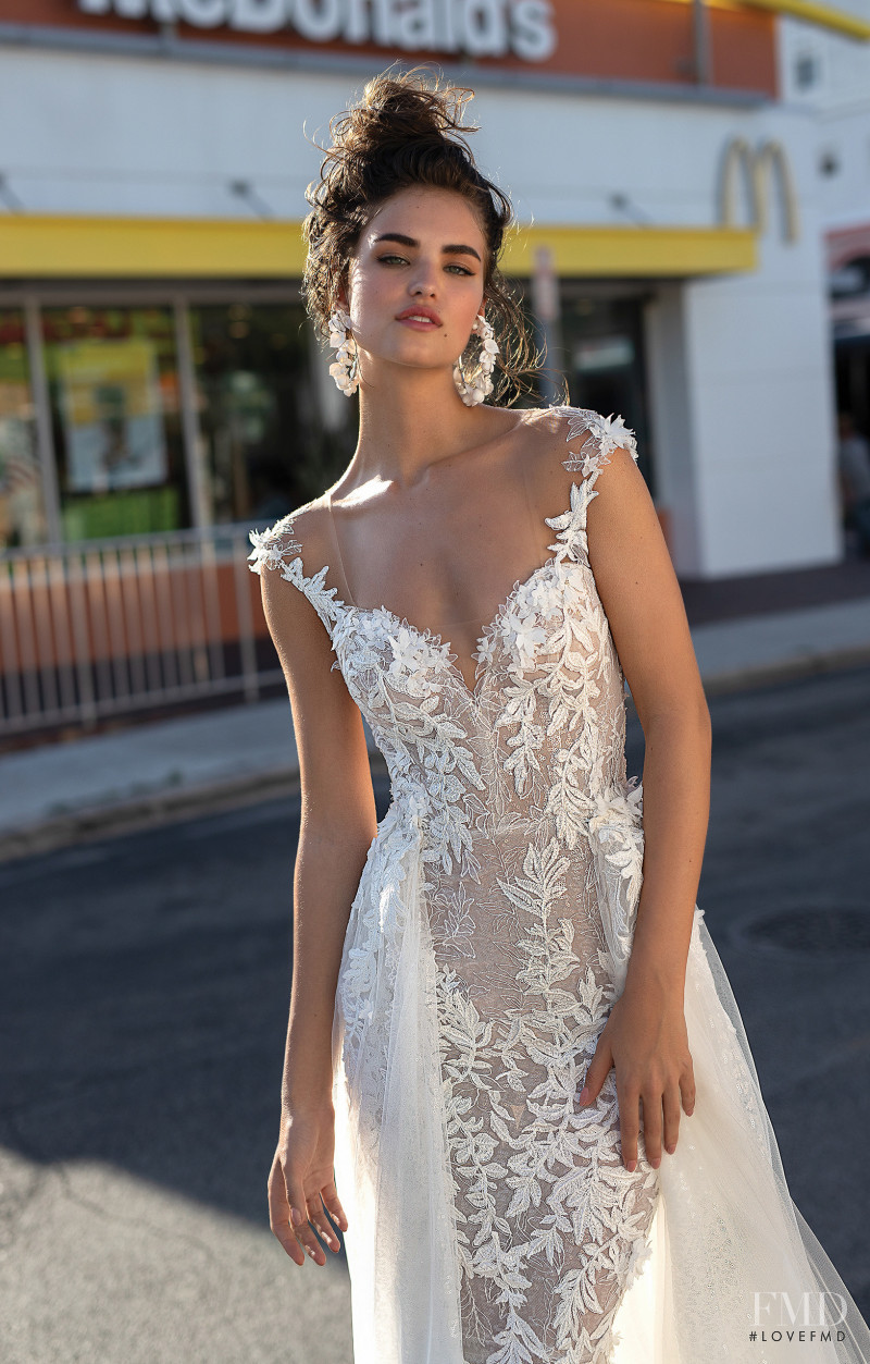 Robin Holzken featured in  the Berta Bridal Miami Collection lookbook for Spring/Summer 2019