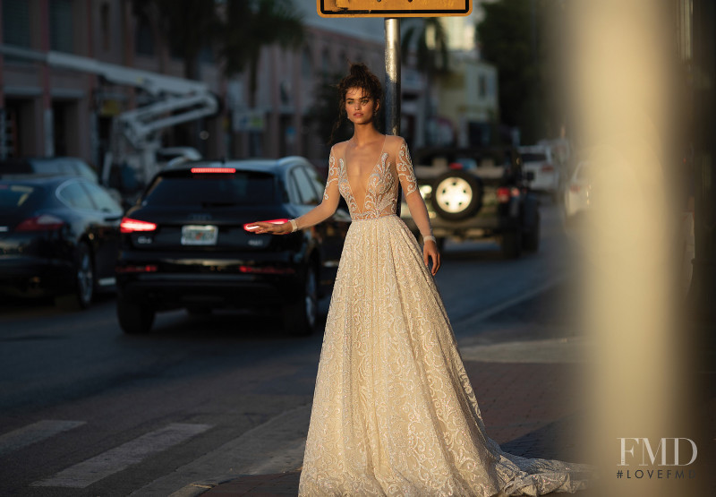 Robin Holzken featured in  the Berta Bridal Miami Collection lookbook for Spring/Summer 2019