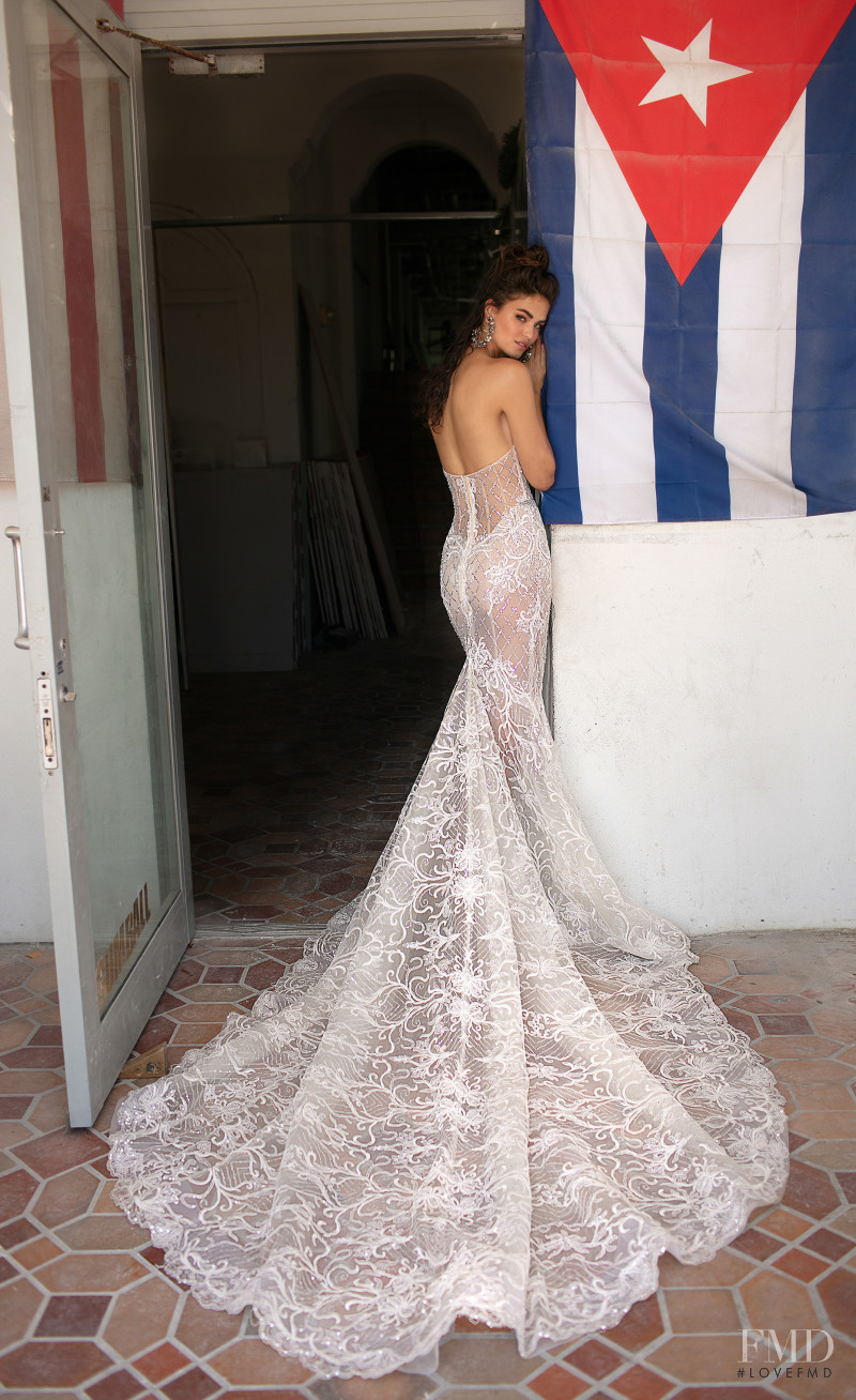 Robin Holzken featured in  the Berta Bridal Miami Collection lookbook for Spring/Summer 2019