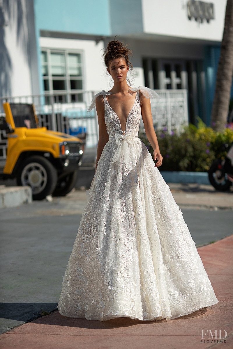 Robin Holzken featured in  the Berta Bridal Miami Collection lookbook for Spring/Summer 2019