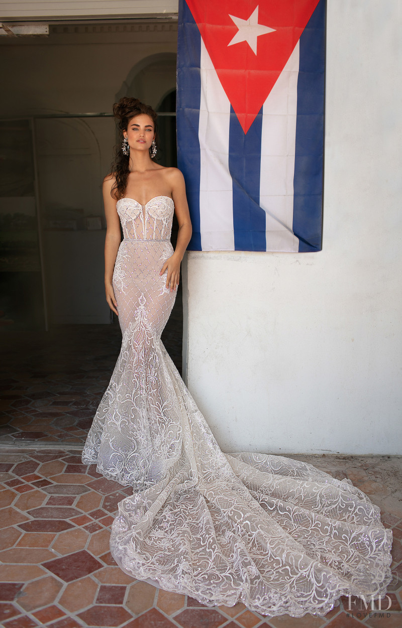 Robin Holzken featured in  the Berta Bridal Miami Collection lookbook for Spring/Summer 2019