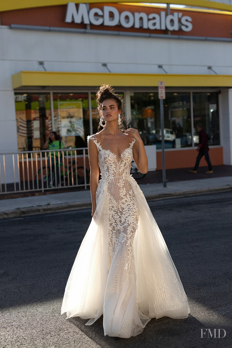 Robin Holzken featured in  the Berta Bridal Miami Collection lookbook for Spring/Summer 2019