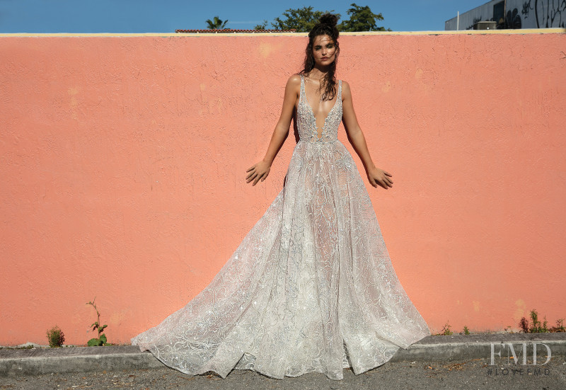 Robin Holzken featured in  the Berta Bridal Miami Collection lookbook for Spring/Summer 2019