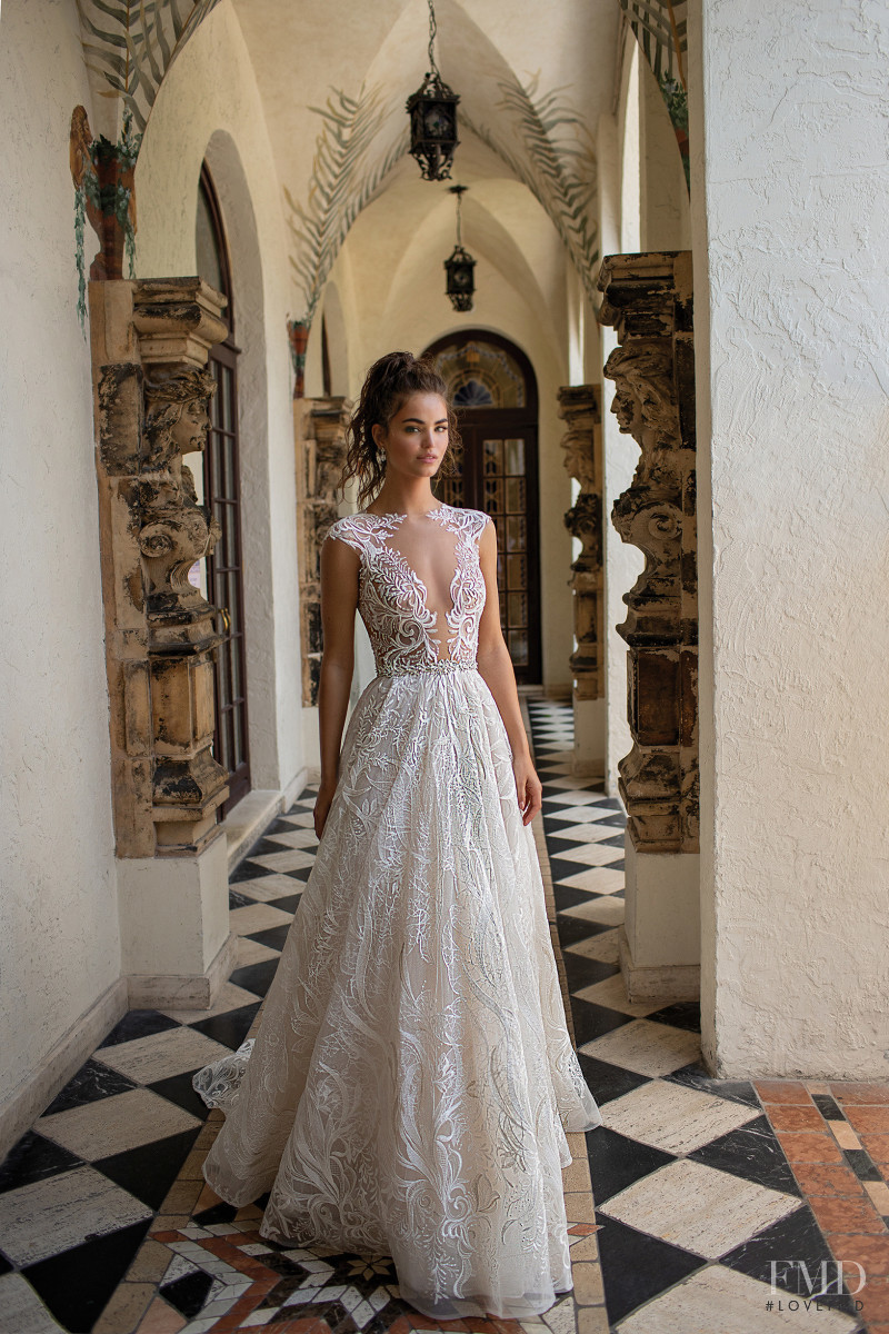 Robin Holzken featured in  the Berta Bridal Miami Collection lookbook for Spring/Summer 2019