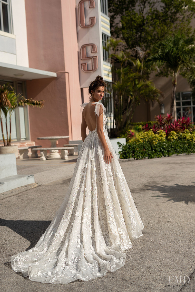 Robin Holzken featured in  the Berta Bridal Miami Collection lookbook for Spring/Summer 2019