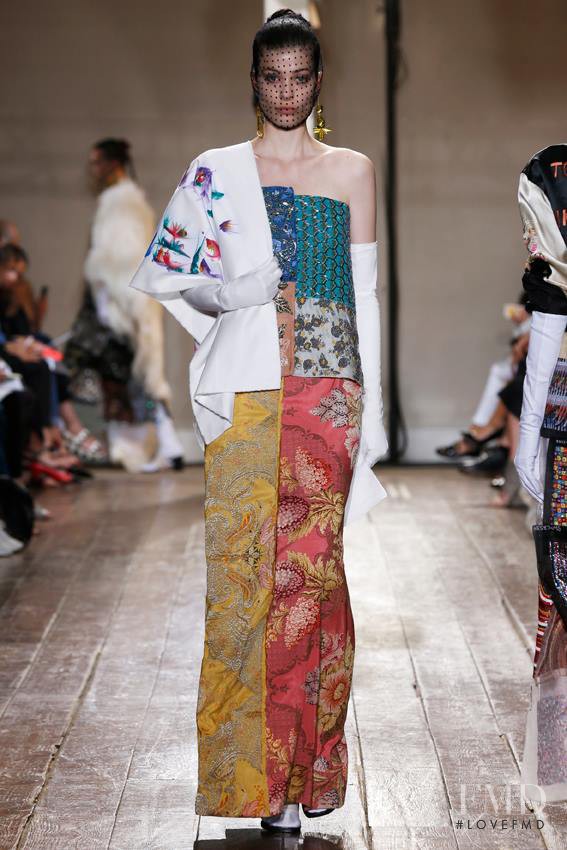 Larissa Hofmann featured in  the Maison Martin Margiela Artisanal fashion show for Autumn/Winter 2014