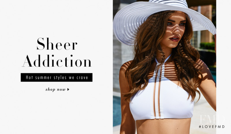 Robin Holzken featured in  the Beach Bunny advertisement for Spring/Summer 2016