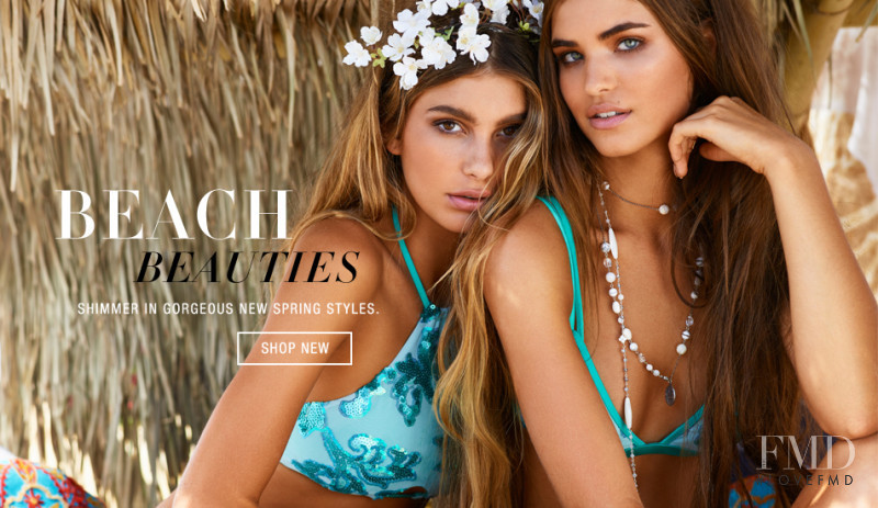 Robin Holzken featured in  the Beach Bunny advertisement for Spring/Summer 2016