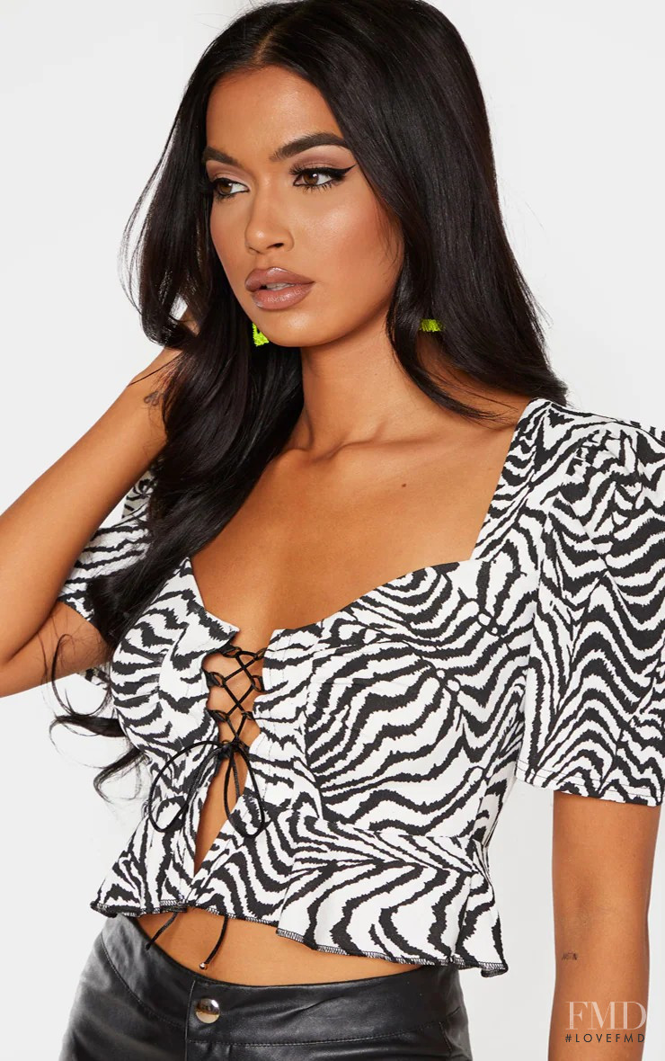 Rona Mahal featured in  the PrettyLittleThing catalogue for Summer 2021