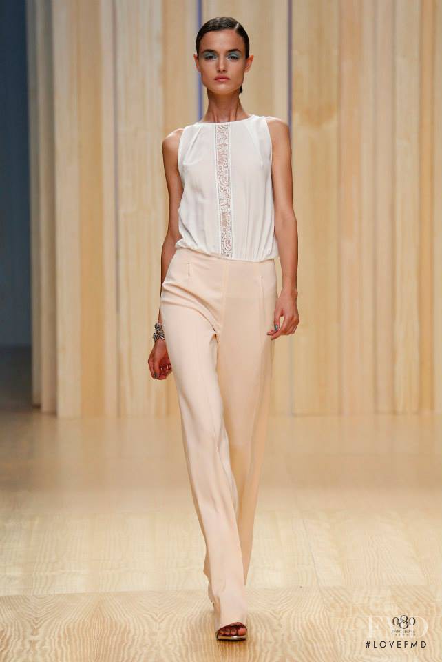 Blanca Padilla featured in  the Justicia Ruano fashion show for Spring/Summer 2015