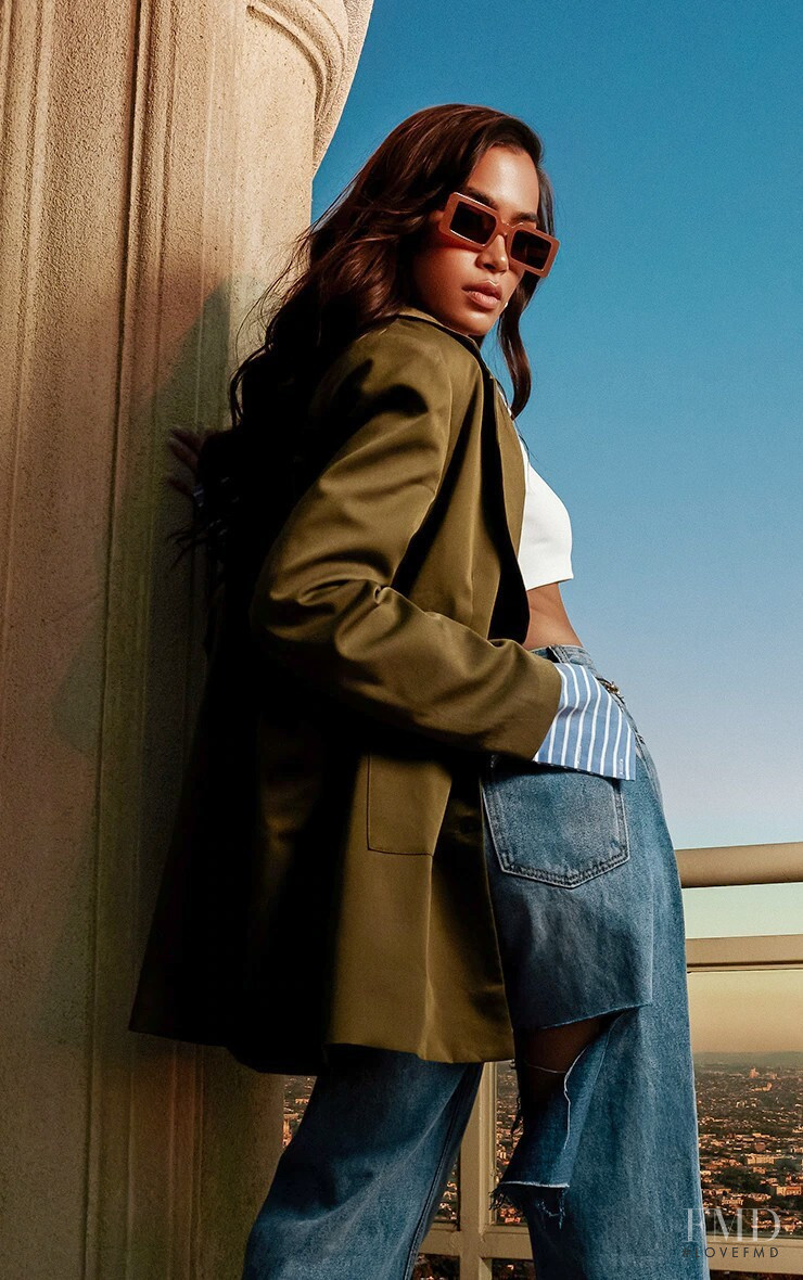 Rona Mahal featured in  the PrettyLittleThing catalogue for Spring 2022