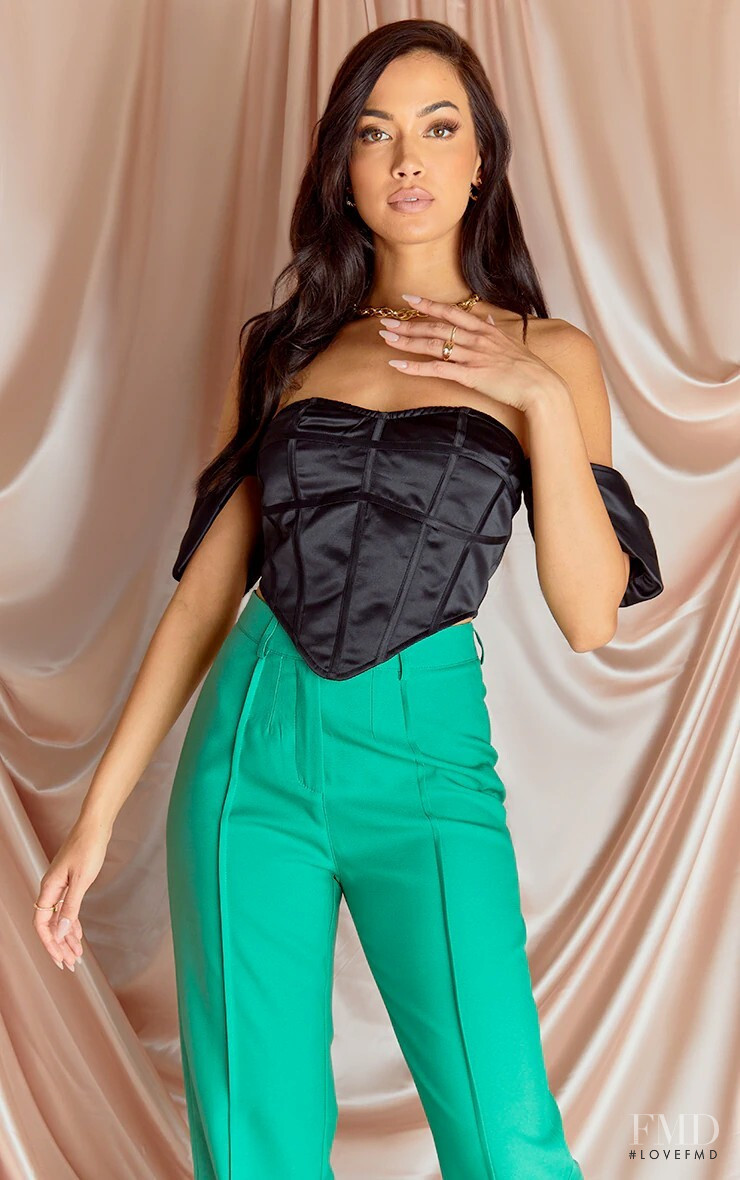 Rona Mahal featured in  the PrettyLittleThing catalogue for Spring 2022