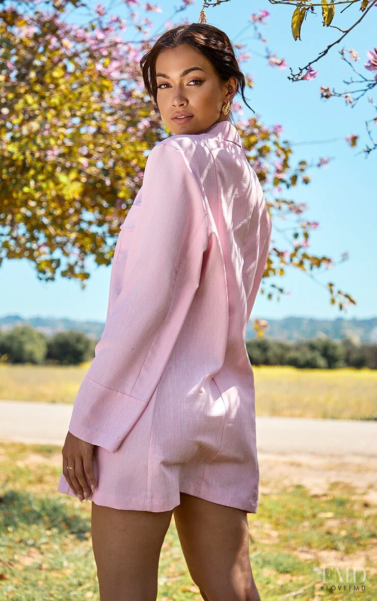 Rona Mahal featured in  the PrettyLittleThing catalogue for Spring 2022