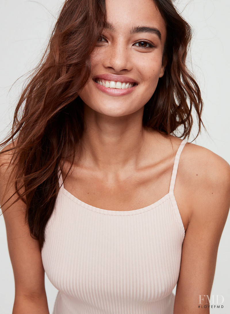 Kelsey Merritt featured in  the Aritzia catalogue for Spring/Summer 2019