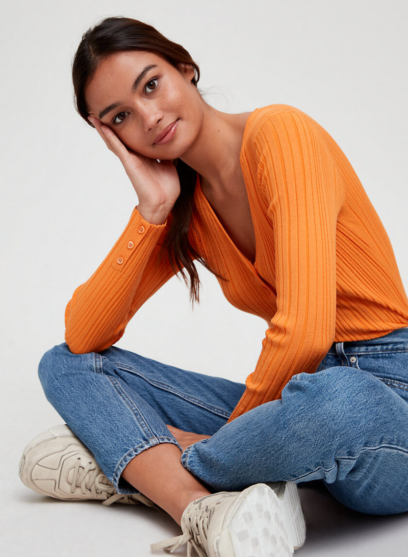 Kelsey Merritt featured in  the Aritzia catalogue for Spring/Summer 2019