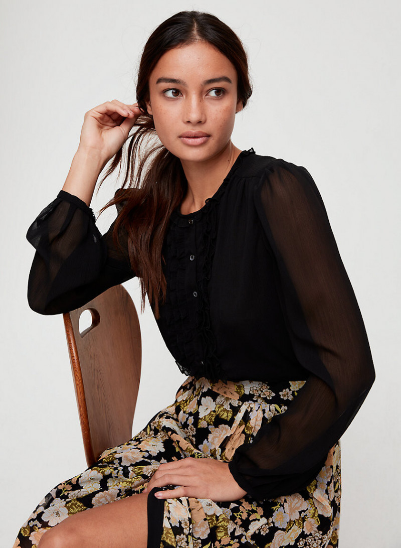 Kelsey Merritt featured in  the Aritzia catalogue for Spring/Summer 2019