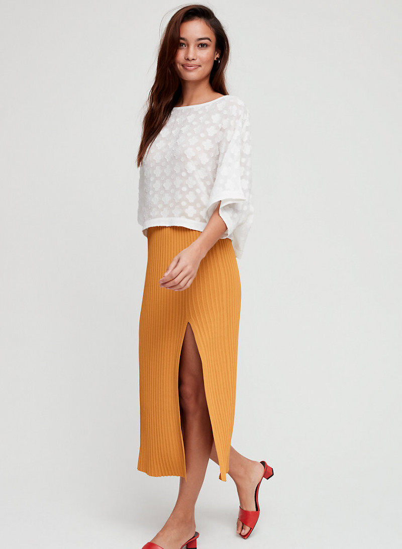 Kelsey Merritt featured in  the Aritzia catalogue for Spring/Summer 2019