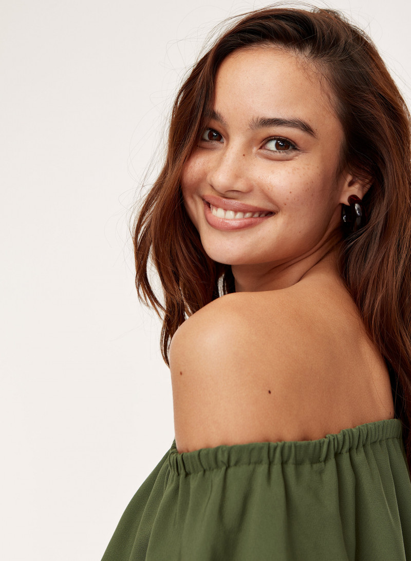 Kelsey Merritt featured in  the Aritzia catalogue for Spring/Summer 2020