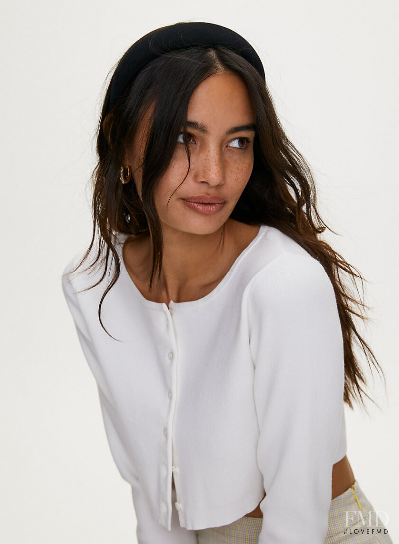 Kelsey Merritt featured in  the Aritzia catalogue for Spring/Summer 2020