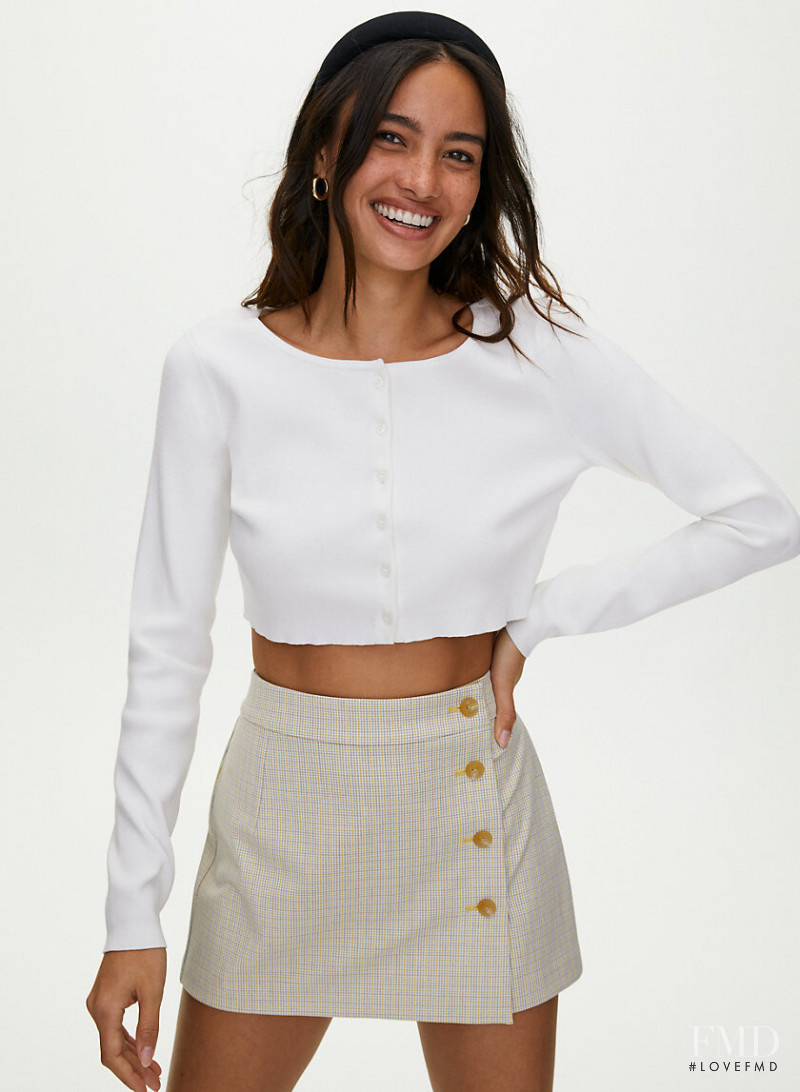 Kelsey Merritt featured in  the Aritzia catalogue for Spring/Summer 2020