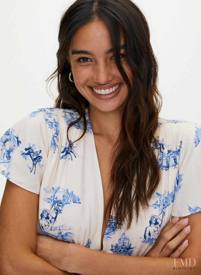 Kelsey Merritt featured in  the Aritzia catalogue for Spring/Summer 2020