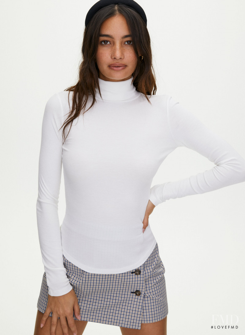 Kelsey Merritt featured in  the Aritzia catalogue for Spring/Summer 2020