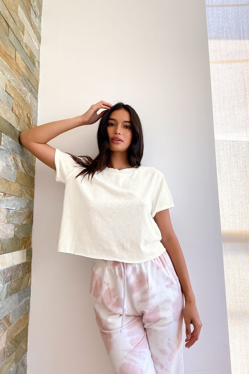 Kelsey Merritt featured in  the Lulus catalogue for Autumn/Winter 2020