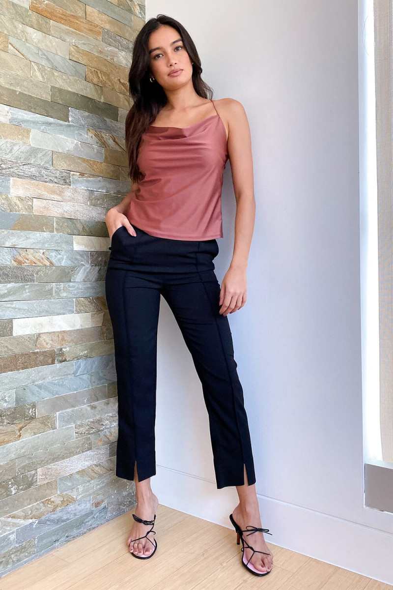 Kelsey Merritt featured in  the Lulus catalogue for Autumn/Winter 2020