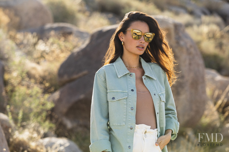 Kelsey Merritt featured in  the Diff Eyewear advertisement for Autumn/Winter 2020