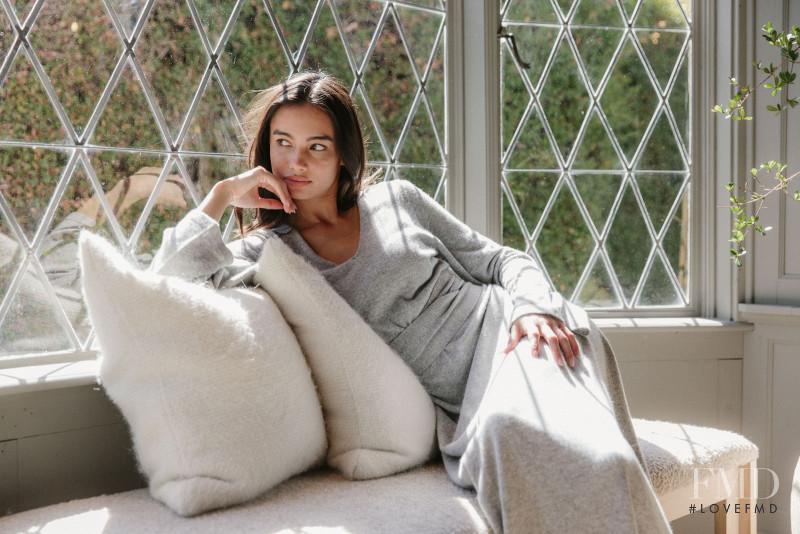 Kelsey Merritt featured in  the Jenni Kayne advertisement for Spring/Summer 2021