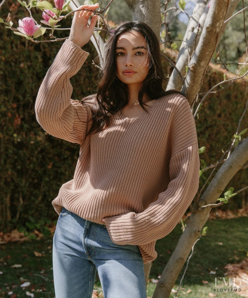 Kelsey Merritt featured in  the Jenni Kayne advertisement for Spring/Summer 2021