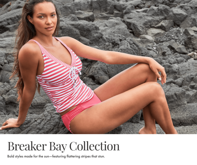 Lais Ribeiro featured in  the Tommy Bahama advertisement for Spring/Summer 2022