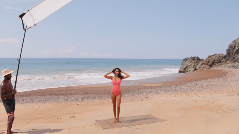 Lais Ribeiro featured in  the Tommy Bahama advertisement for Spring/Summer 2022