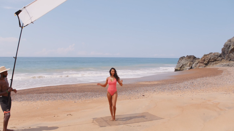 Lais Ribeiro featured in  the Tommy Bahama advertisement for Spring/Summer 2022