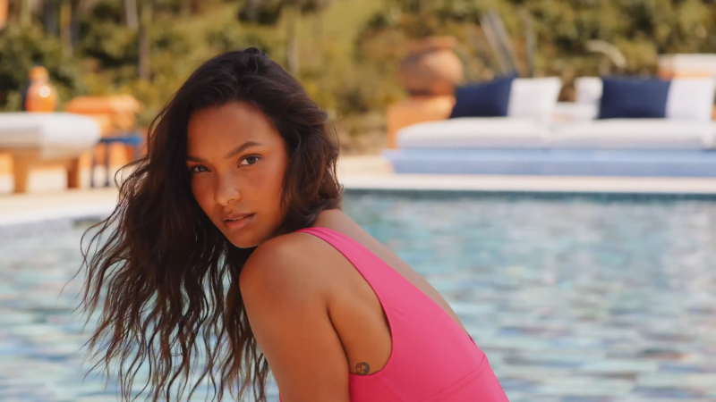 Lais Ribeiro featured in  the Tommy Bahama advertisement for Spring/Summer 2022