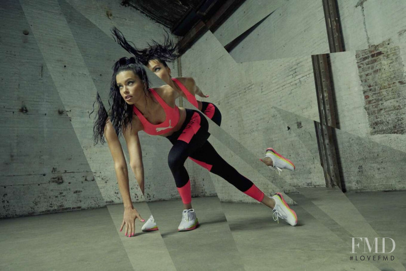 Adriana Lima featured in  the PUMA Shatter XT advertisement for Summer 2019