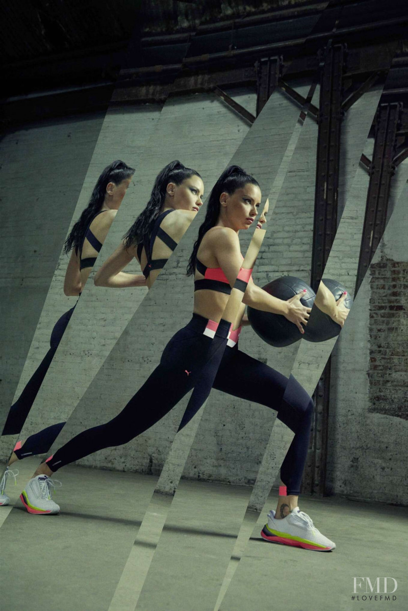 Adriana Lima featured in  the PUMA Shatter XT advertisement for Summer 2019