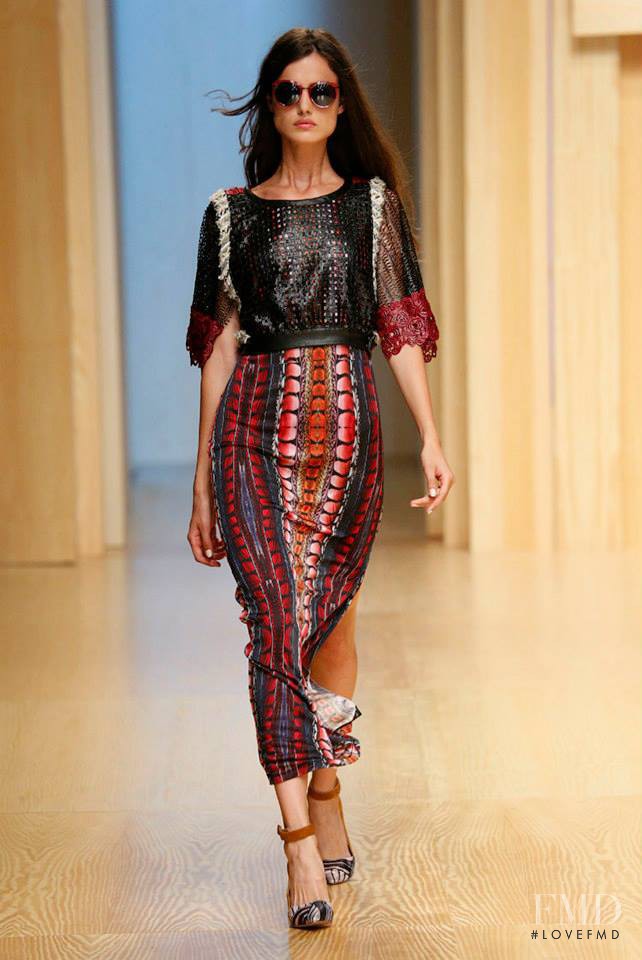 Blanca Padilla featured in  the Custo Barcelona fashion show for Spring/Summer 2015