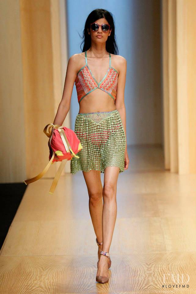 Bhumika Arora featured in  the Custo Barcelona fashion show for Spring/Summer 2015