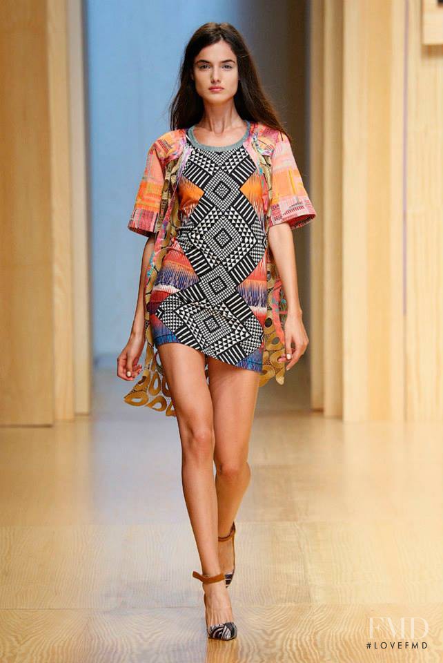 Blanca Padilla featured in  the Custo Barcelona fashion show for Spring/Summer 2015