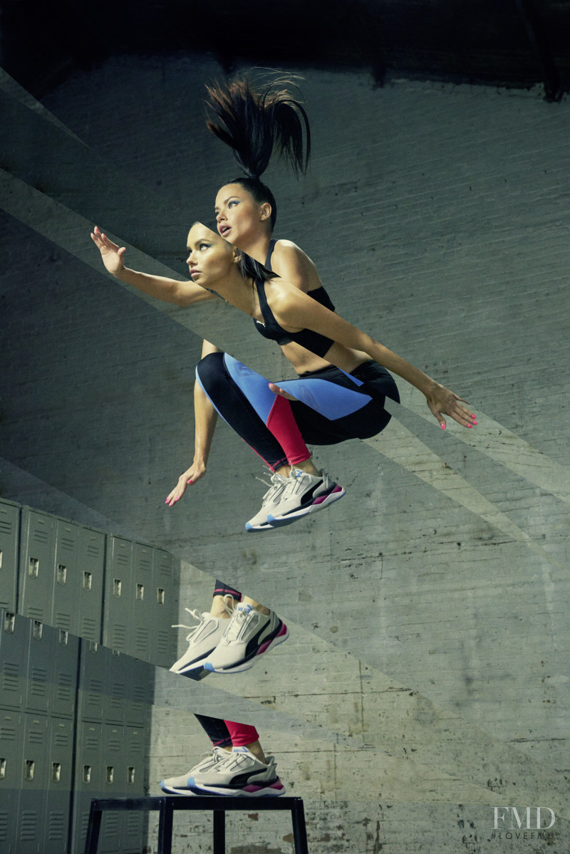 Adriana Lima featured in  the PUMA LQD CELL Shatter XT Shift  advertisement for Autumn/Winter 2019