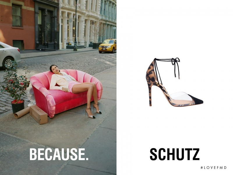 Adriana Lima featured in  the Schutz advertisement for Summer 2018