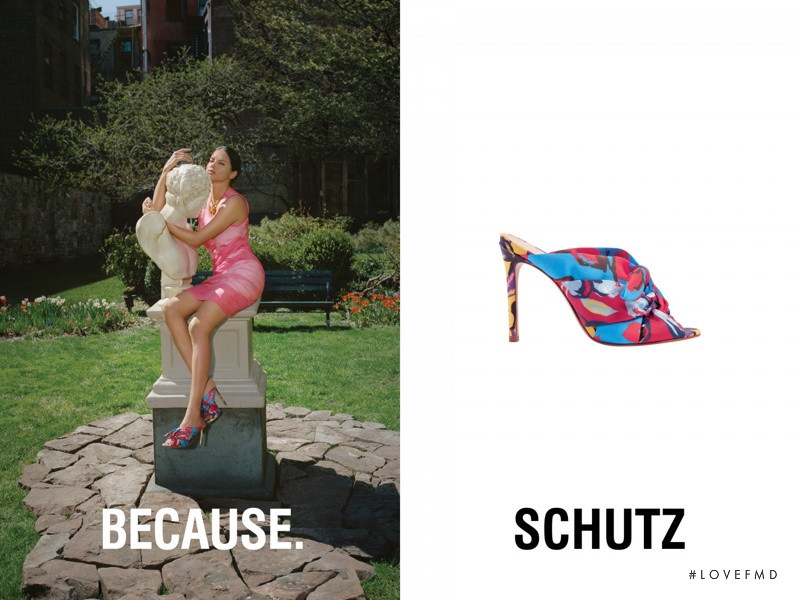 Adriana Lima featured in  the Schutz advertisement for Summer 2018