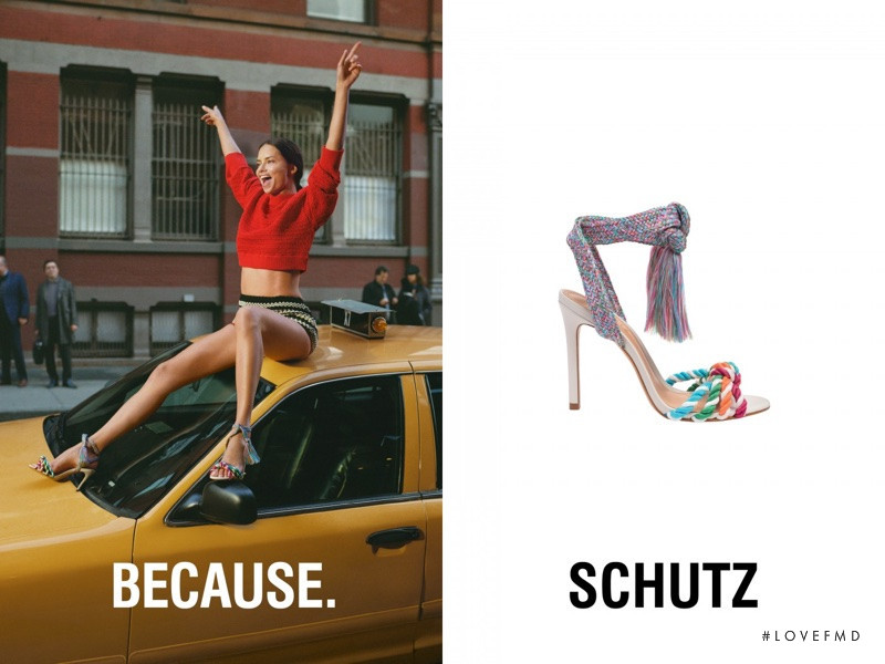 Adriana Lima featured in  the Schutz advertisement for Summer 2018